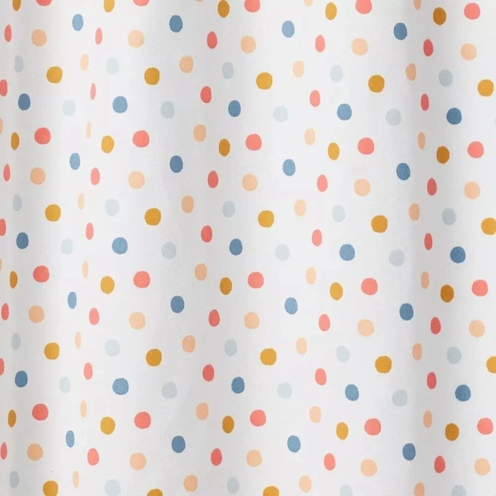 Pillowfort White & Colorful Dots Blackout & Lined Curtain Panel 42